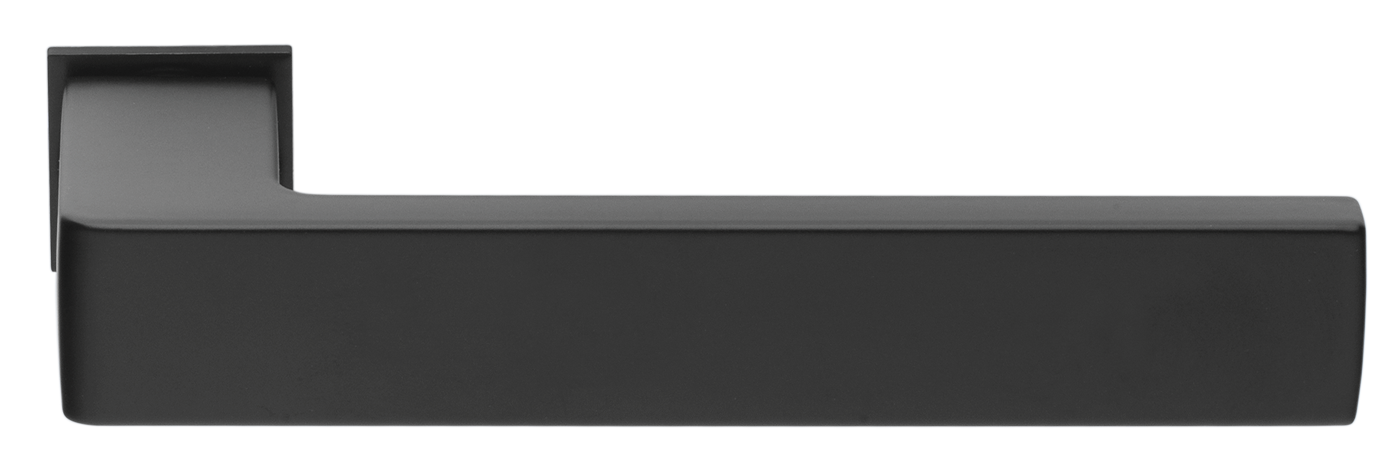 Ручка дверная HORIZONT-SM NERO-ST с невидимой квадратной розеткой, цвет - черный soft-touch фото купить Тюмень
