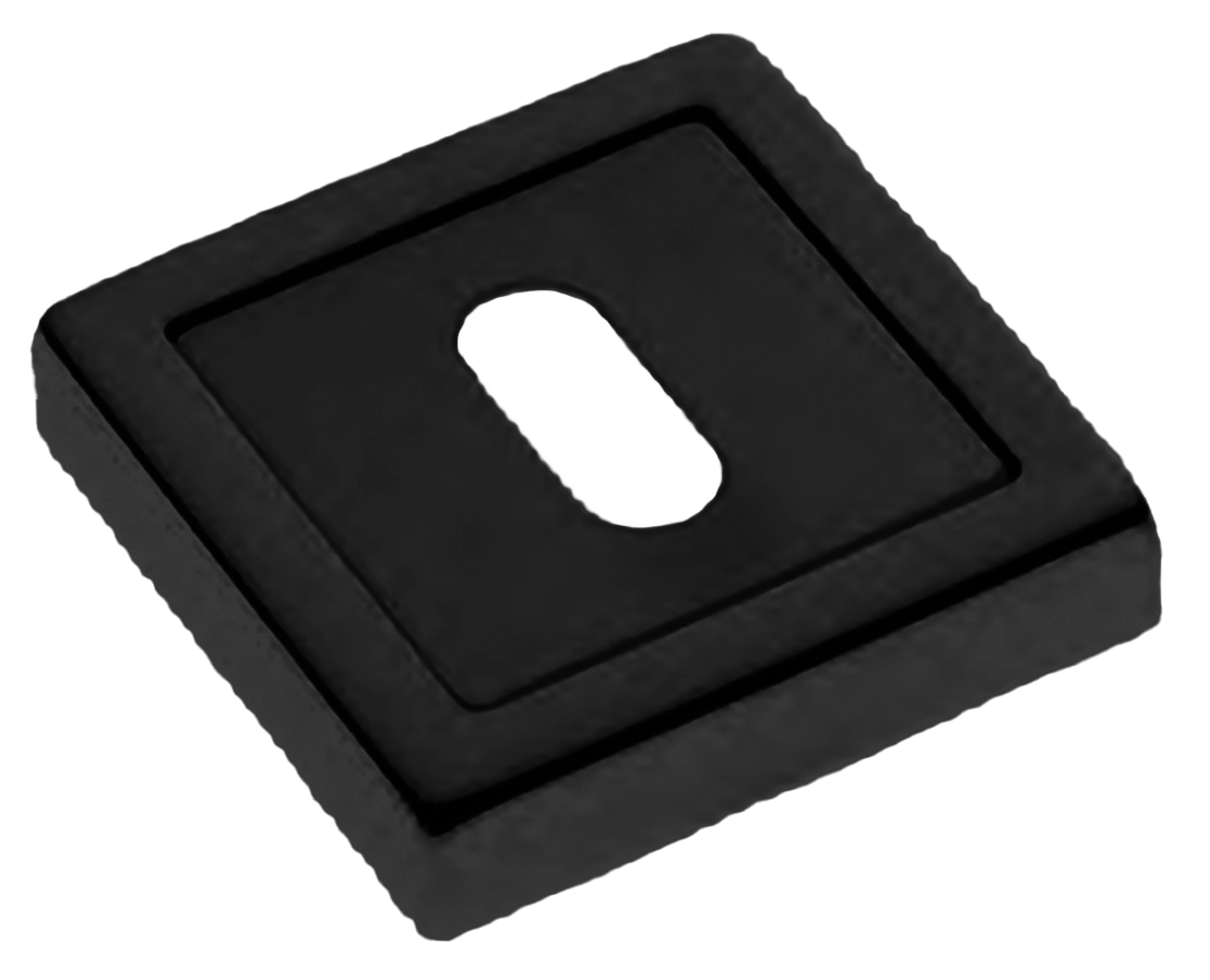 Накладка на ключевой цилиндр LUX-FK-S3 NERO на квадратной розетке под ключ буратино, цвет - черный фото купить Тюмень