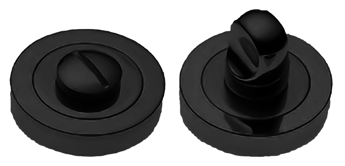 Завертка сантехническая LUX-WC-R4-LU NERO на круглой розетке, цвет  - черный фото купить Тюмень