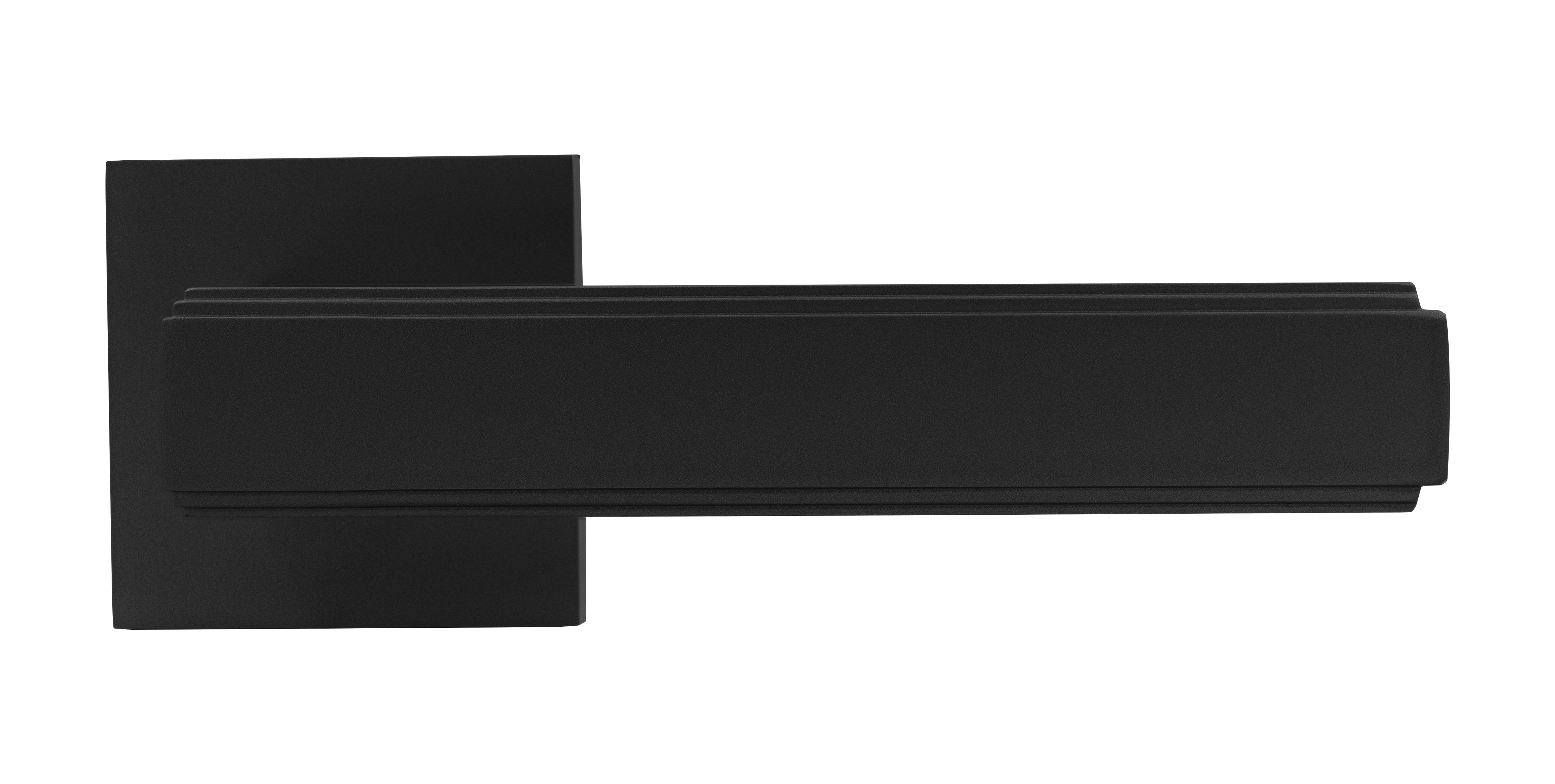 Ручка дверная MH-64-S6 BL STEPS на квадратной розетке 6 мм, цвет черный фото купить в Тюмени