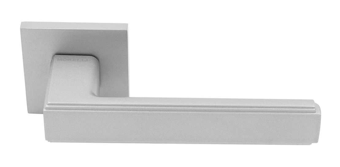 Ручка дверная MH-64-S6 ASC STEPS на квадратной розетке 6 мм, цвет анодированный матовый хром фото купить Тюмень