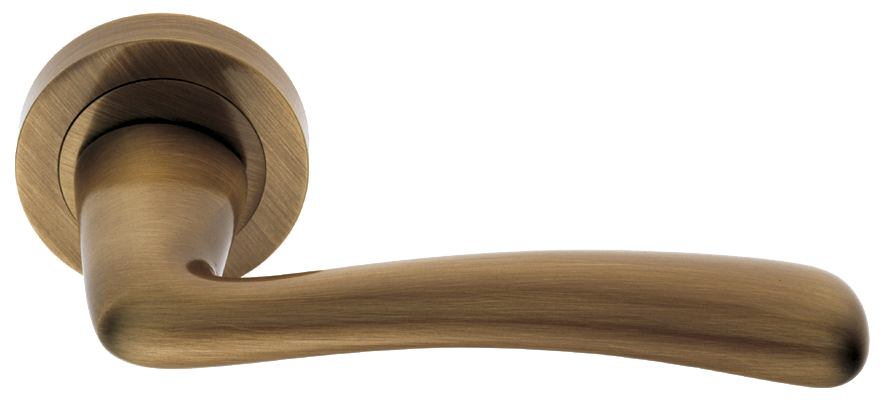 Ручка дверная COCKATOO R2 BGO раздельная на круглой розетке, цвет - матовая бронза фото купить в Тюмени