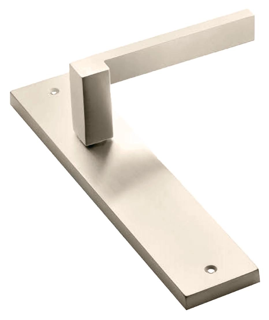 Ручка дверная на планке STONE PL NIS, цвет матовый никель, латунь фото купить в Тюмени