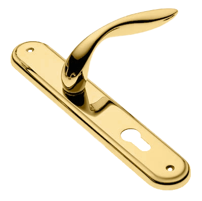 Ручка дверная на планке LEON PL OTL, цвет золото, латунь фото купить в Тюмени