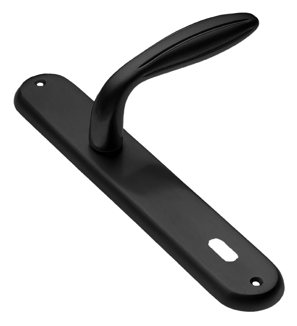 Ручка дверная на планке BUD PL NERO, цвет черный, латунь фото купить в Тюмени