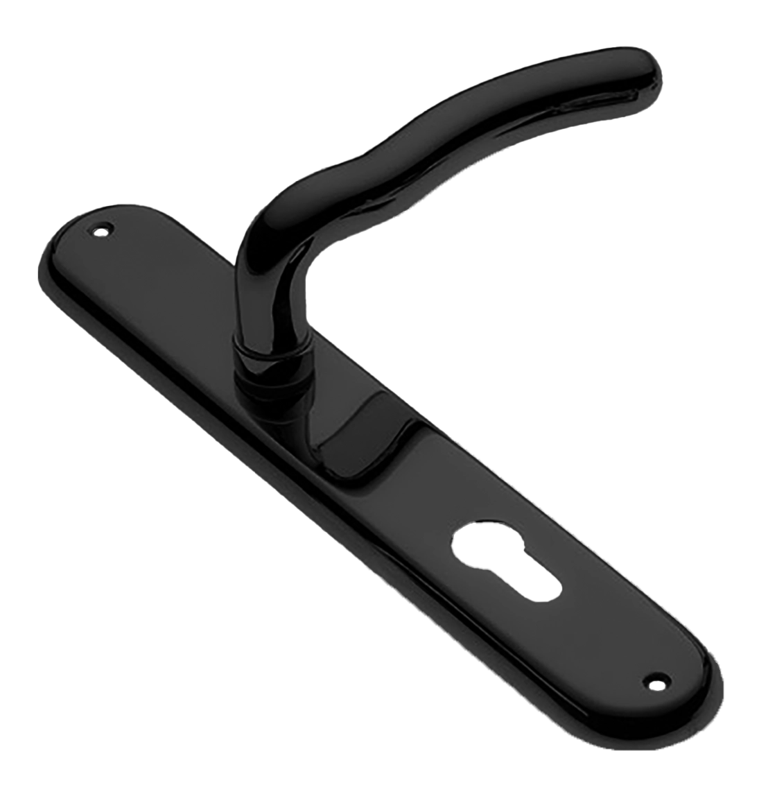 Ручка дверная на планке SNAKE PL NERO, цвет черный, латунь фото купить в Тюмени