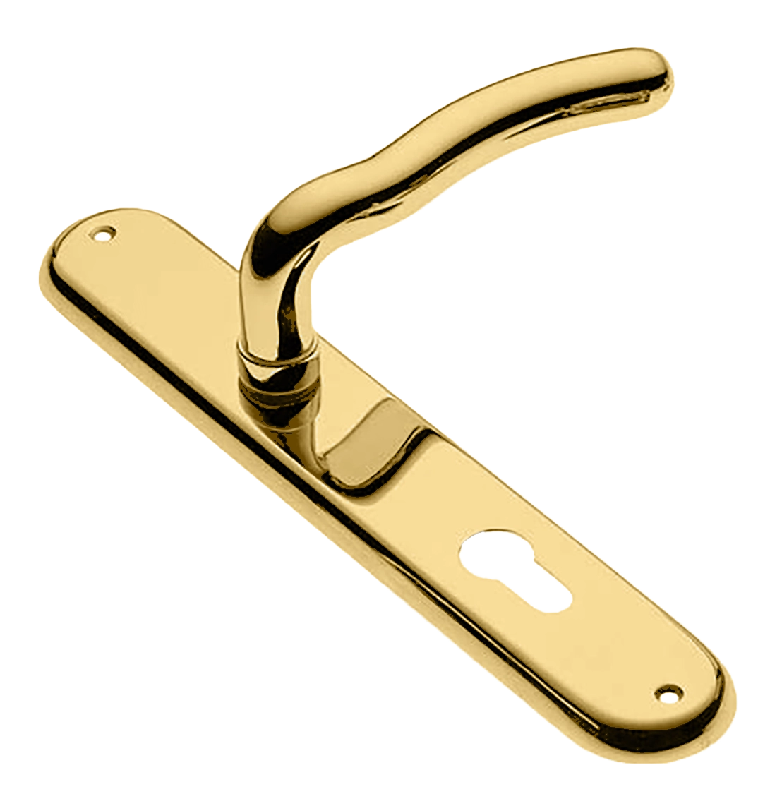 Ручка дверная на планке SNAKE PL OTL, цвет золото, латунь фото купить в Тюмени