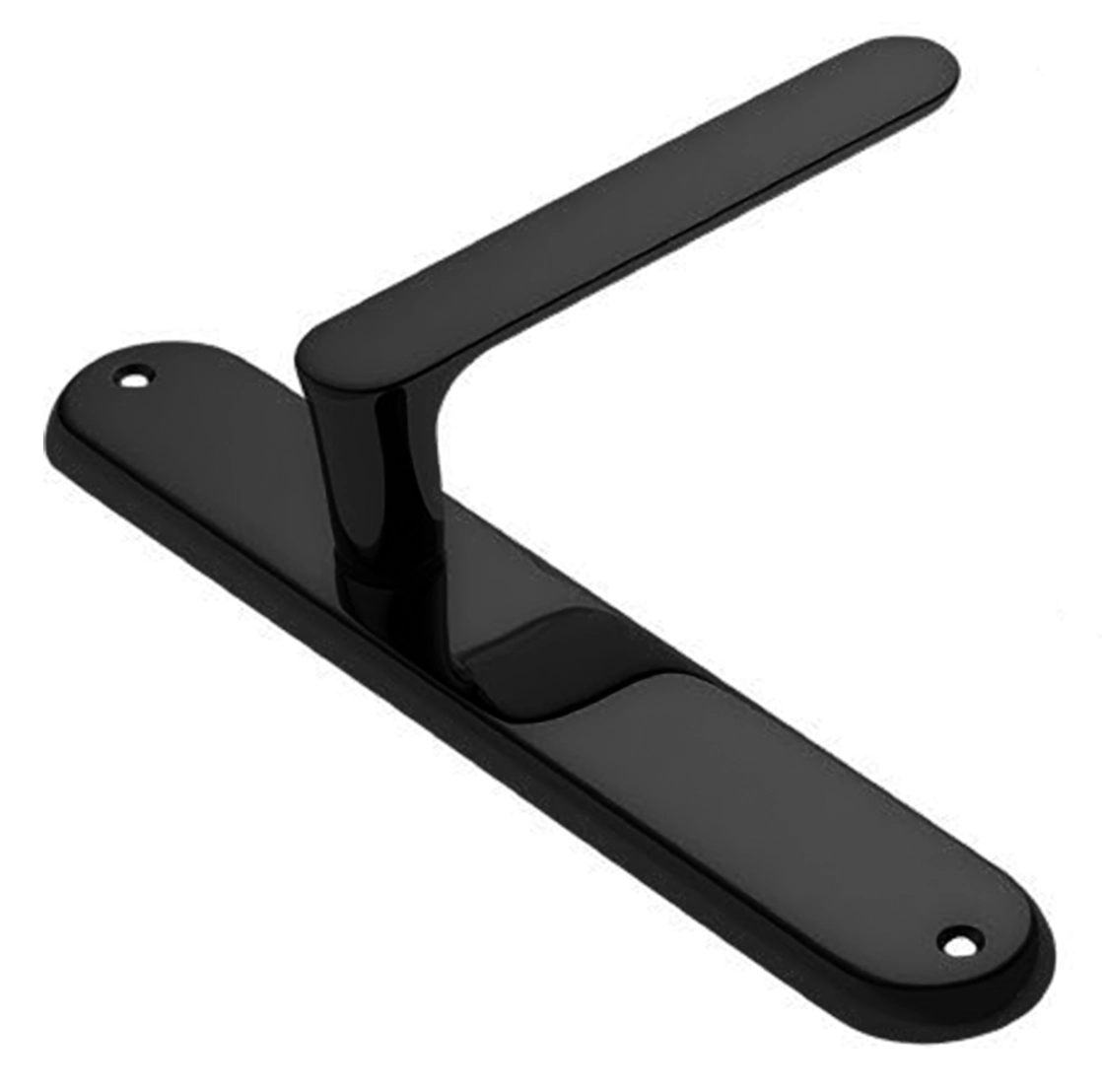 Ручка дверная на планке LE BOAT PL NERO, цвет черный, латунь фото купить в Тюмени