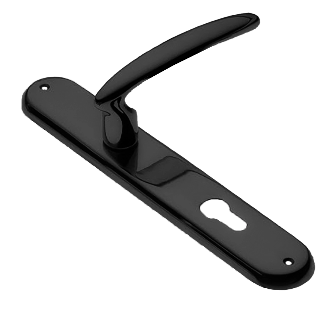 Ручка дверная на планке FLAMINGO PL NERO, цвет черный, латунь фото купить в Тюмени