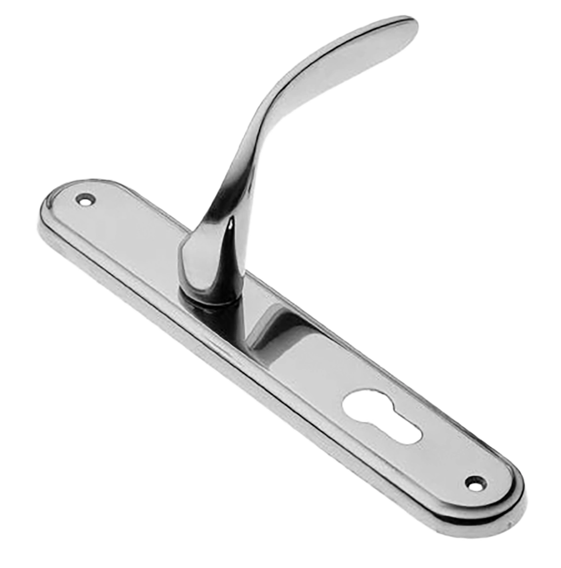 Ручка дверная на планке COBRA PL CRO, цвет хром, латунь фото купить в Тюмени