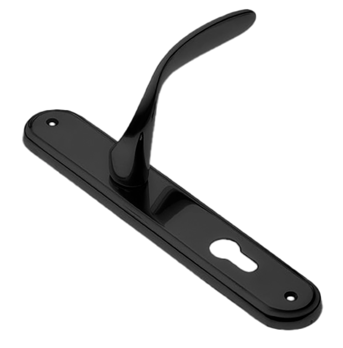 Ручка дверная на планке COBRA PL NERO, цвет черный, латунь фото купить в Тюмени