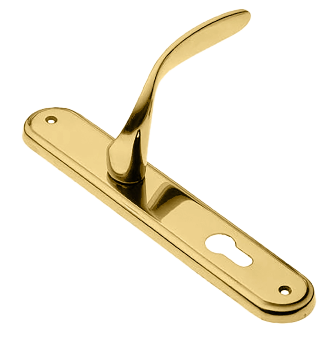 Ручка дверная на планке COBRA PL OTL, цвет золото, латунь фото купить в Тюмени