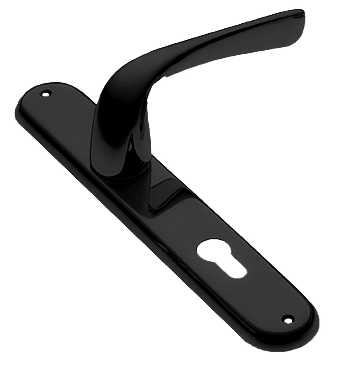 Ручка дверная на планке LE MANS PL NERO, цвет черный, латунь фото купить в Тюмени