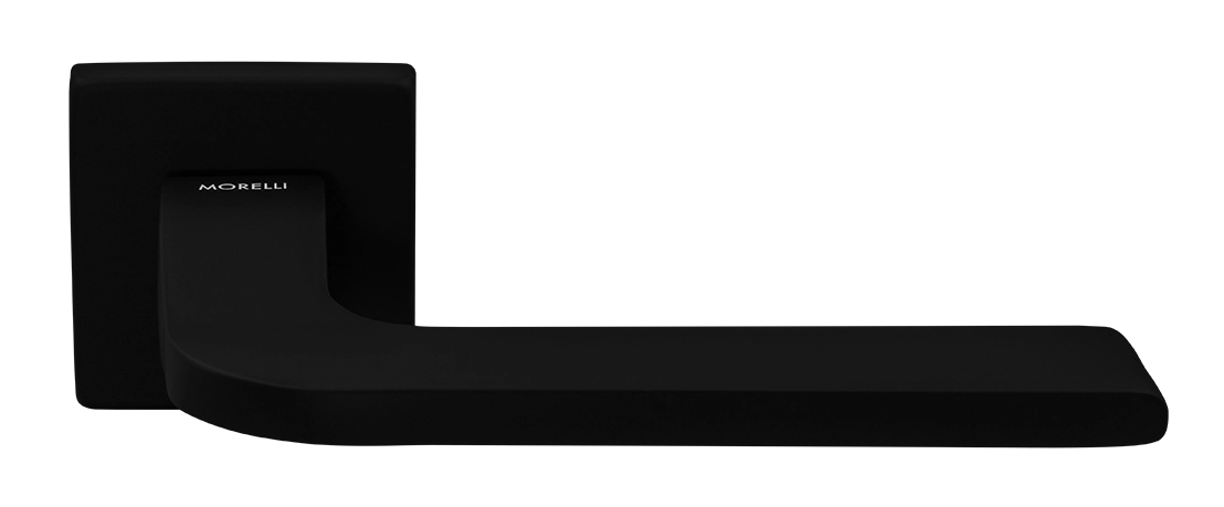 Ручка дверная SPUTNIK S5 NERO-ST на квадратной розетке, цвет черный soft-touch, ЦАМ фото купить в Тюмени