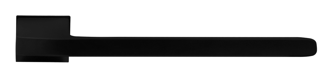 Ручка дверная SPUTNIK-SM NERO-ST с невидимой квадратной розеткой, цвет черный soft-touch, ЦАМ фото купить в Тюмени