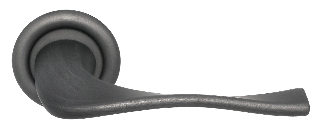 Ручка дверная SKYSCRAPER R7 SST на круглой розетке, цвет Летняя гроза/Summer Storm фото фурнитура Тюмень