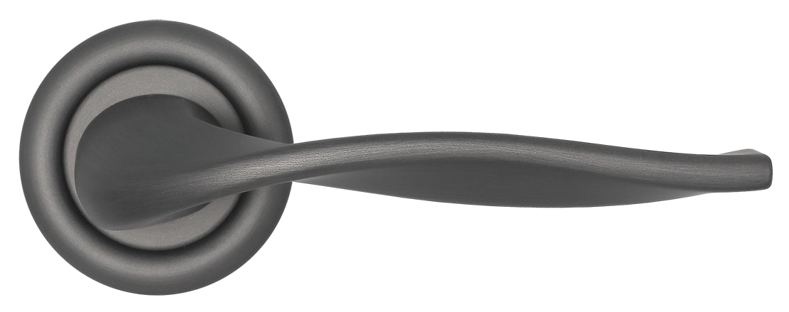 Ручка дверная SKYSCRAPER R7 SST на круглой розетке, цвет Летняя гроза/Summer Storm фото morelli Тюмень