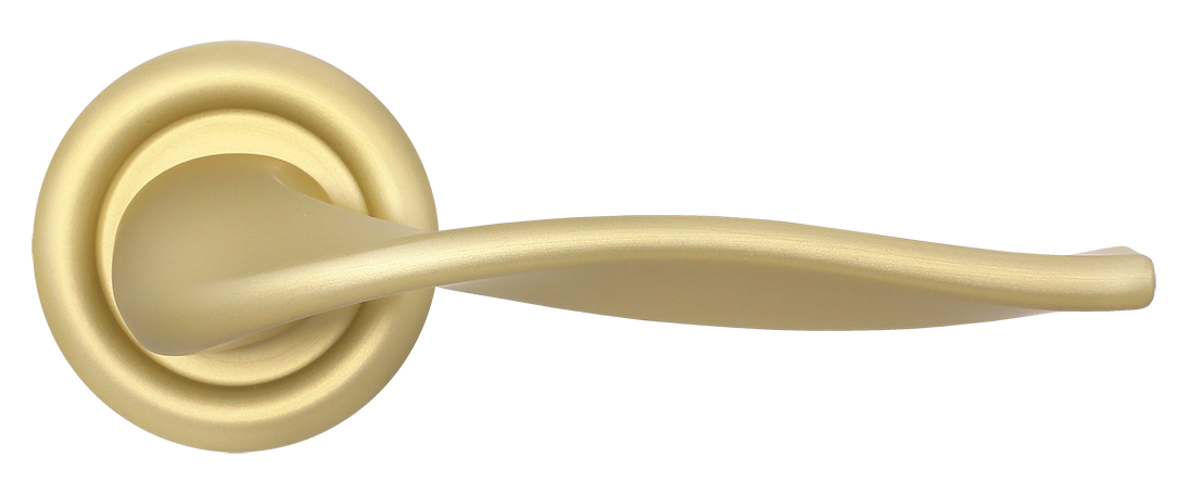 Ручка дверная SKYSCRAPER R7 AH на круглой розетке, цвет Осенний мёд/Autumn Honey фото купить в Тюмени