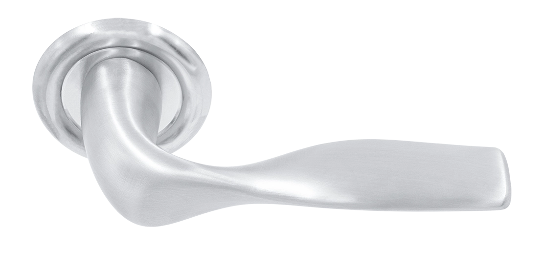 Ручка дверная LVB R7 WF на круглой розетке, цвет Зимняя стужа/Winter Frost фото купить Тюмень