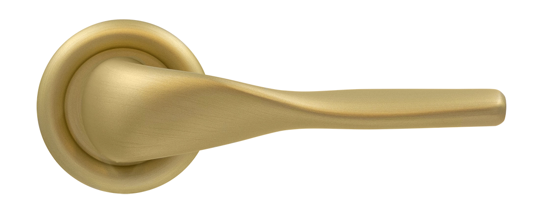 Ручка дверная LVB R7 AH на круглой розетке, цвет Осенний мёд/Autumn Honey фото купить в Тюмени