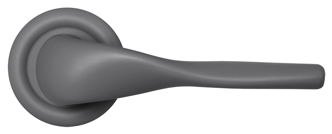 Ручка дверная LVB R7 SSW на круглой розетке, цвет Стокгольмский снегопад/Stockholm Snowfall фото купить в Тюмени