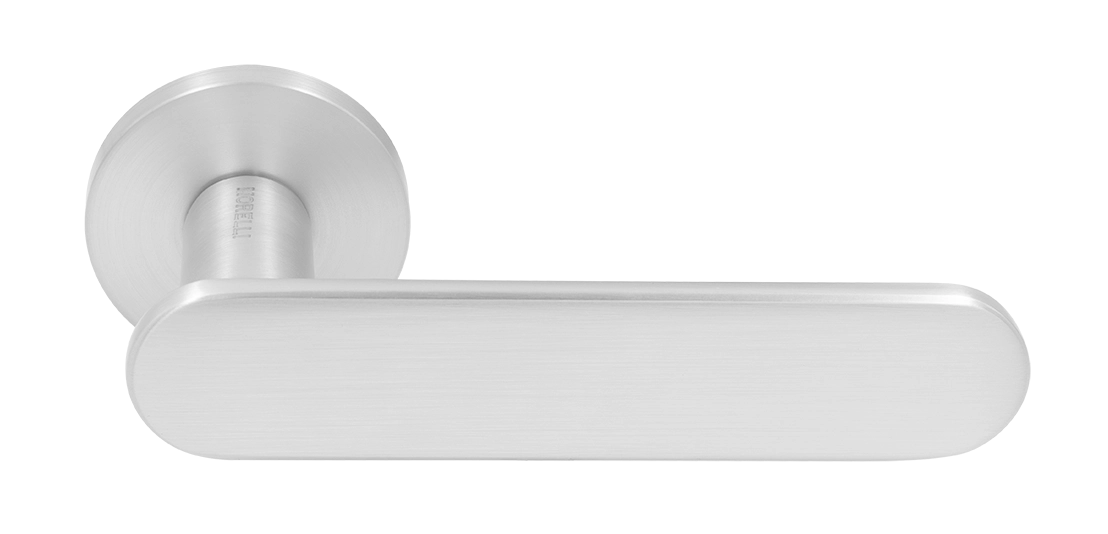 Ручка дверная MH-65-R6 SEMPIONE SC на круглой розетке, цвет матовый хром фото купить Тюмень