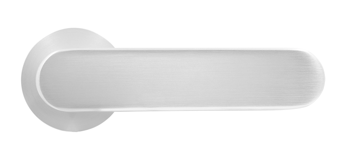 Ручка дверная MH-65-R6 SEMPIONE SC на круглой розетке, цвет матовый хром фото купить в Тюмени