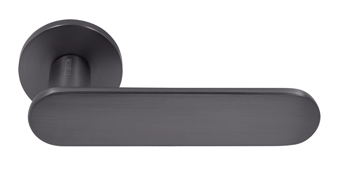 Ручка дверная MH-65-R6 R6 SEMPIONE GR на круглой розетке, цвет графит фото купить Тюмень