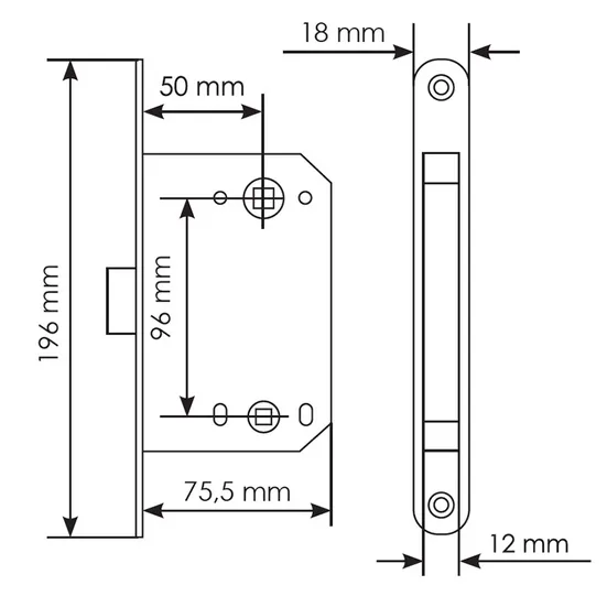 Комплект дверных ручек MH-56-S6 BL + завертка сантехническая MH-WC-S6 BL + защёлка бесшумная M1895 BL + петли врезные универсальные MSN 100X70X2.5-4BB BL (2шт), цвет черный фото morelli Тюмень