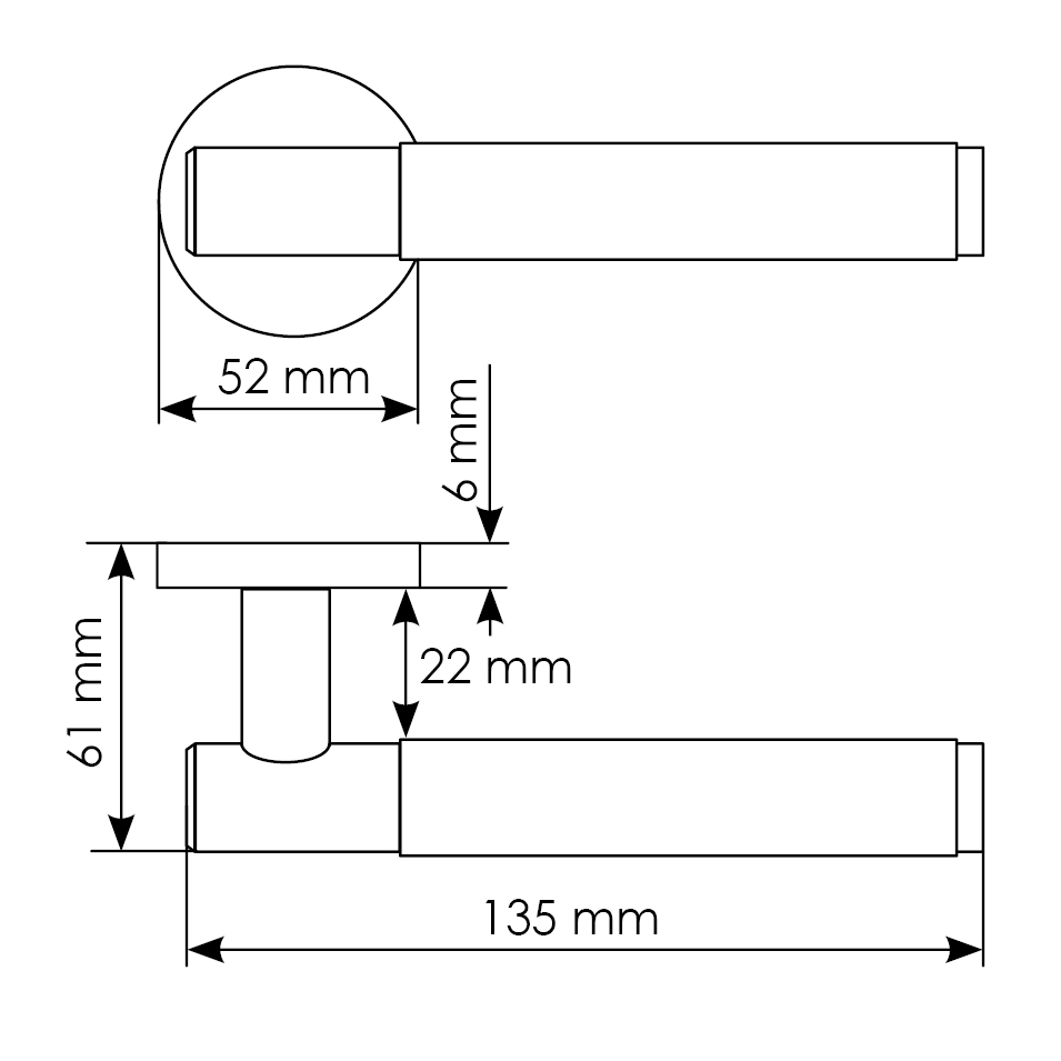 Комплект дверных ручек MH-57-R6T BL + завертка сантехническая MH-WC-R6T BL + защёлка бесшумная M1895 BL + петли врезные универсальные MSN 100X70X2.5-4BB BL (2шт), цвет черный фото купить в Тюмени