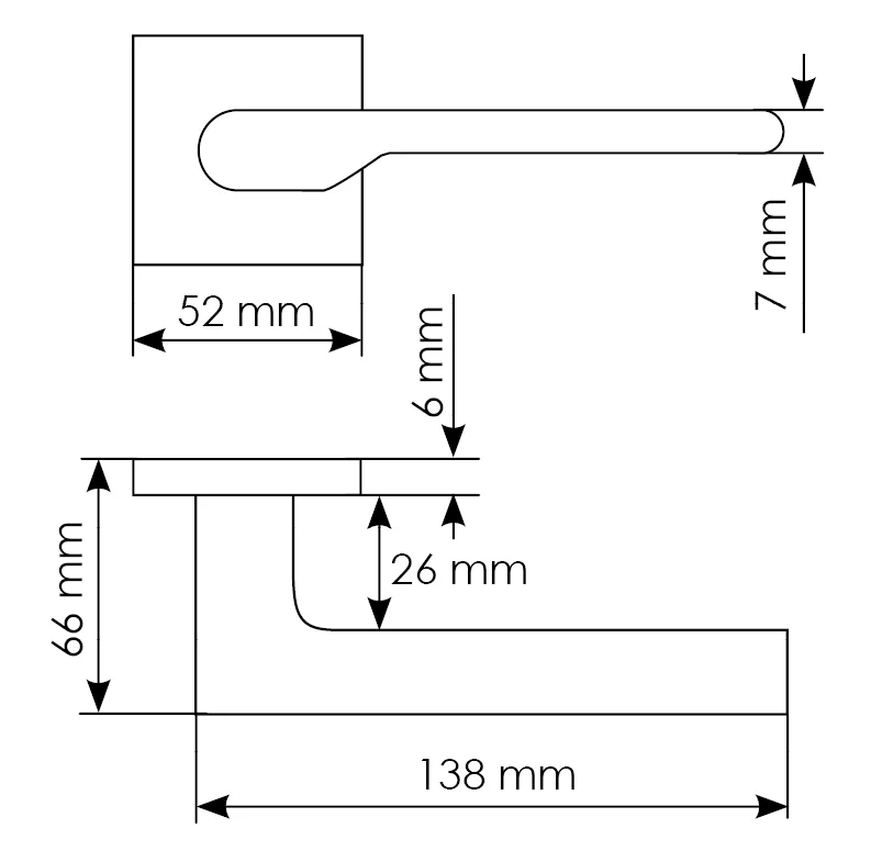 Комплект дверных ручек MH-53-S6 W + защёлка бесшумная M1895 W + петли врезные универсальные MSN 100X70X2.5-4BB W (2шт), цвет белый фото купить в Тюмени