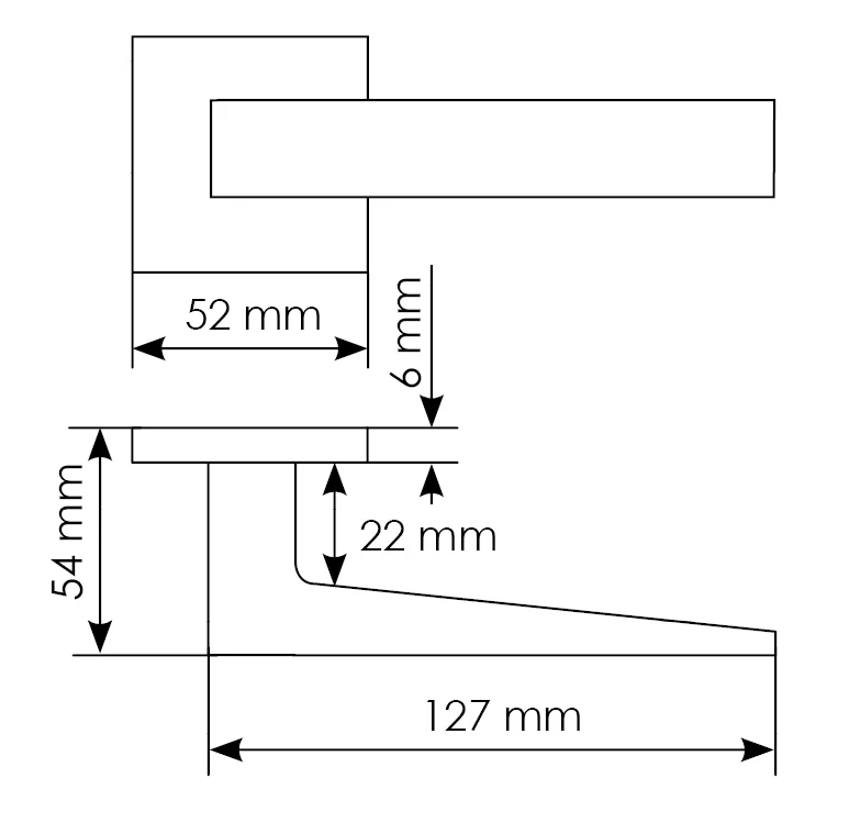 Комплект дверных ручек MH-54-S6 BL с заверткой MH-WC-S6 BL + замок M1895 BL, цвет черный фотомореллиТюмень