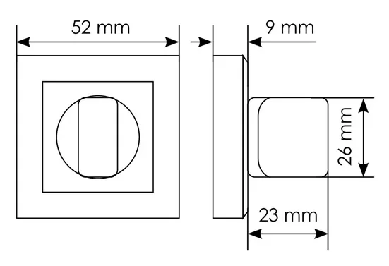 Комплект дверных ручек MH-28 BL-S с заверткой MH-WC-S BL, цвет черный  фотомореллиТюмень