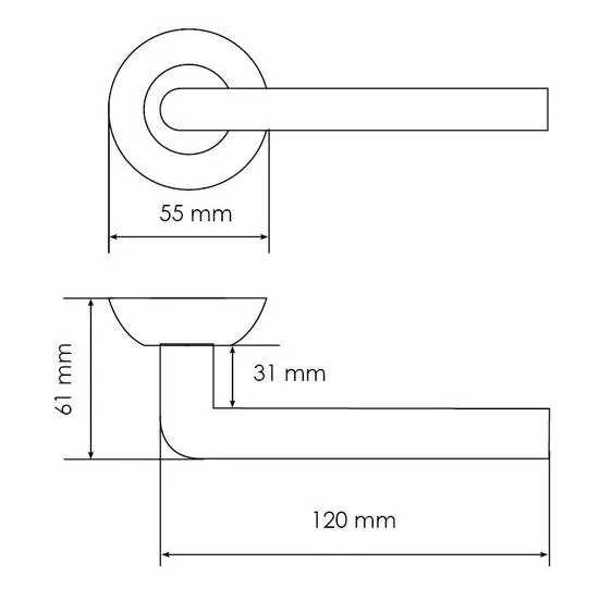 Комплект дверных ручек MH-03 BL с заверткой MH-WC BL + магнитный замок M1895 BL, цвет черный  фотомореллиТюмень