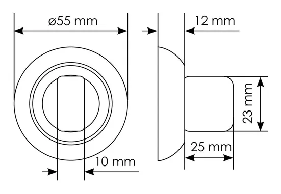 Комплект дверных ручек MH-03 BL с заверткой MH-WC BL + магнитный замок M1895 BL, цвет черный  фото дверная фурнитура Тюмень