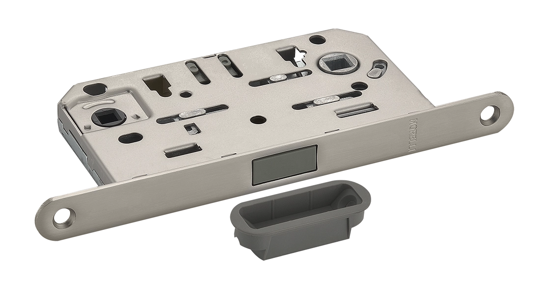 Защелка межкомнатная M1885 MSN магнитная под цилиндр, цвет матовый сатинированный никель фото 1 Защелка межкомнатная M1885 MSN магнитная под цилиндр, цвет матовый сатинированный никель фото купить Тюмень