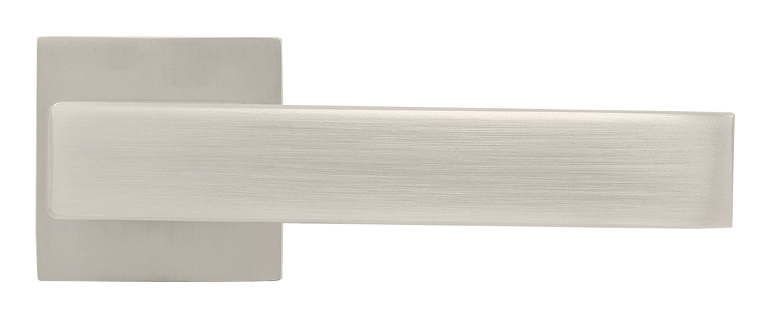 Ручка дверная LOT MH-56-S6 MSN раздельная на квадратной розетке 6 мм, цвет матовый сатинированный никель, ЦАМ фото купить в Тюмени