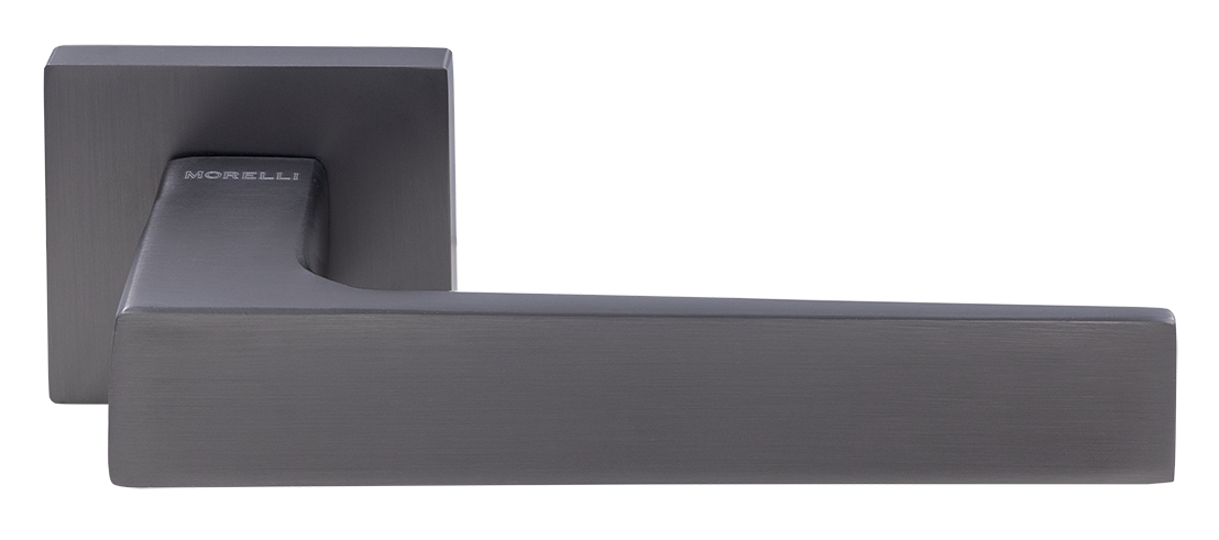 Ручка дверная MIRA  MH-54-S6 GR раздельная на квадратной розетке, цвет графит, ЦАМ фото купить Тюмень