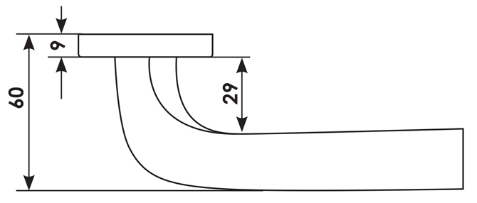 Ручка дверная COMETA R5 NIS раздельная на круглой розетке, цвет - матовый никель, ЦАМ фото фурнитура Тюмень