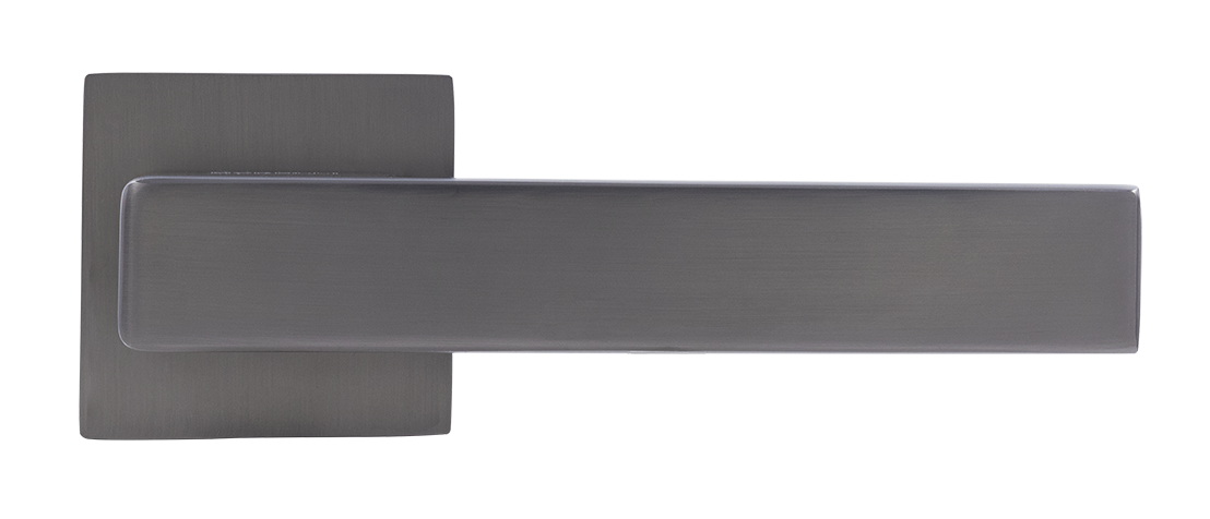 Ручка дверная LOT MH-56-S6 GR раздельная на квадратной розетке 6 мм, цвет графит, ЦАМ фото купить в Тюмени