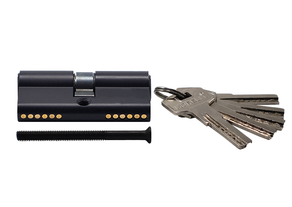 Ключевой цилиндр высокой секретности HS 60C BL (60мм) цвет черный фото купить в Тюмени