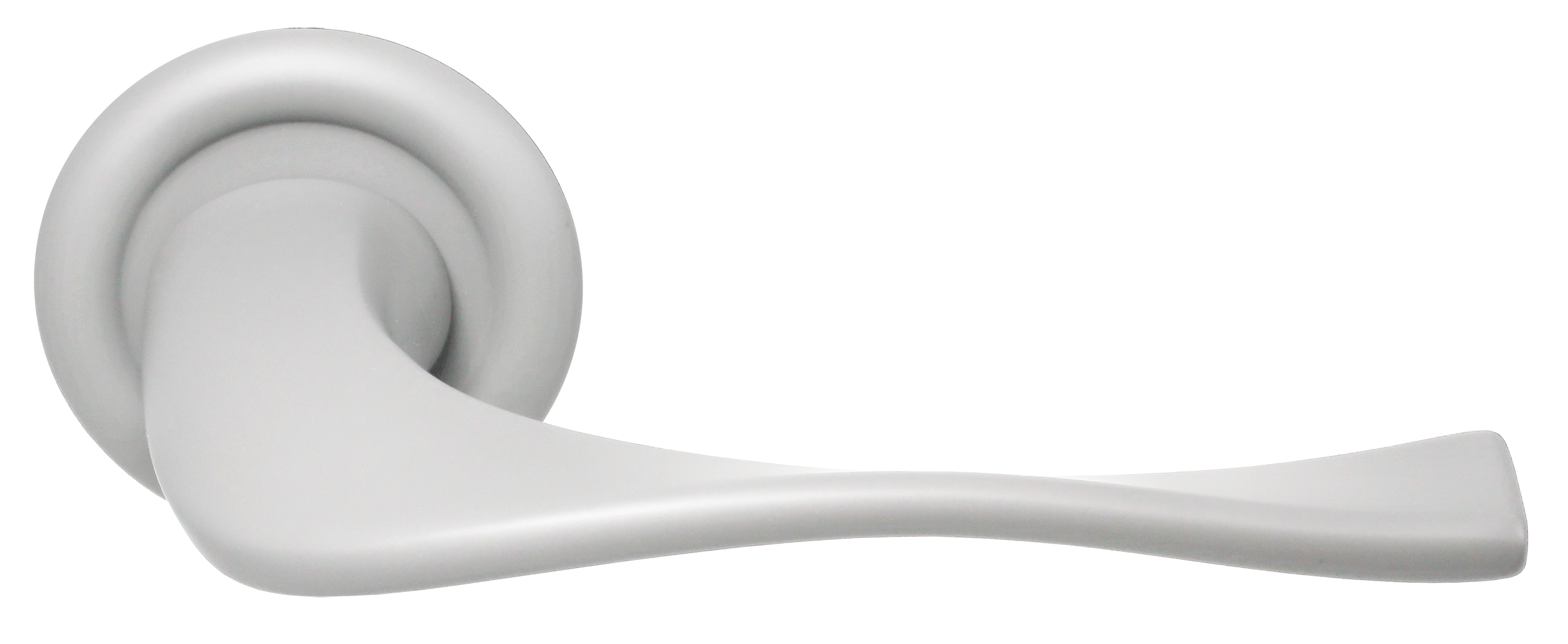 Ручка дверная SKYSCRAPER R7 SSW на круглой розетке, цвет Стокгольмский снегопад/Stockholm Snowfall фото купить Тюмень