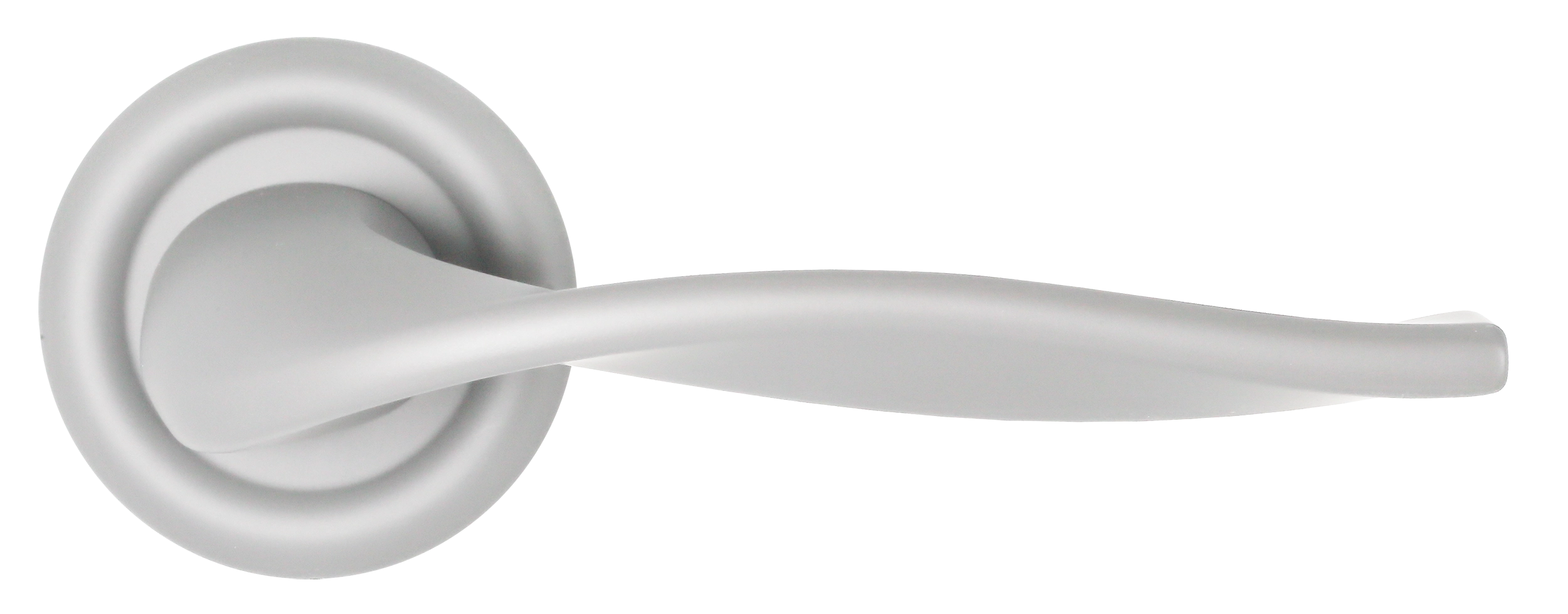 Ручка дверная SKYSCRAPER R7 SSW на круглой розетке, цвет Стокгольмский снегопад/Stockholm Snowfall фото купить в Тюмени