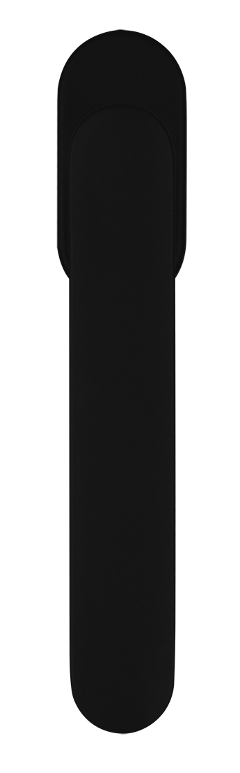 Ручка оконная LE BOAT W1 NERO-ST на прямоугольной розетке, цвет черный soft-touch, латунь фото купить в Тюмени