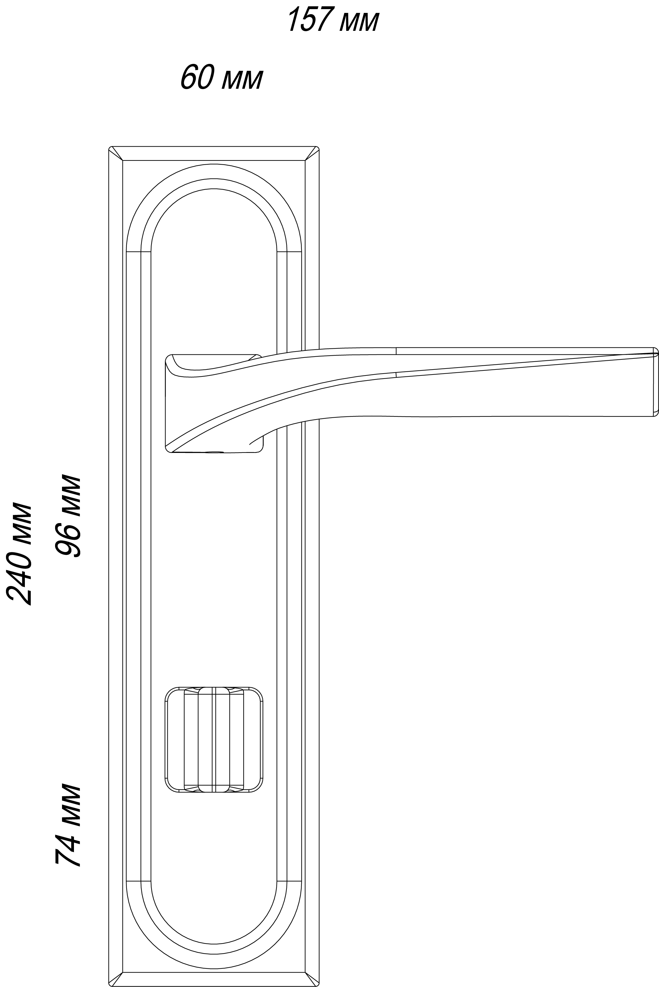 Ручка дверная WD CONCERT HALL PLS WF на планке, цвет Зимняя стужа/Winter Frost фото фурнитура Тюмень