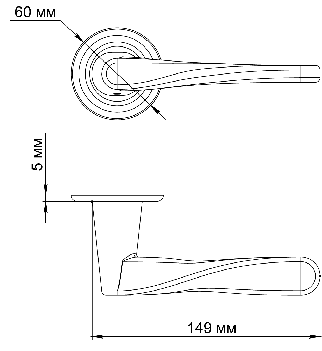 Ручка дверная THE OLYMPICS R7 SMI на круглой розетке, цвет Весенняя дымка/Spring Mist фото фурнитура Тюмень