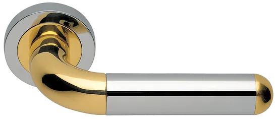 GAVANA R2 COT, ручка дверная, цвет - глянцевый хром/золото фото купить Тюмень