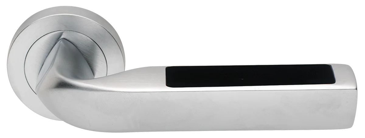 MATRIX-2 R2 CSA/NERO, ручка дверная, цвет -  матовый хром/черный фото купить Тюмень