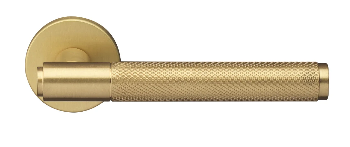 BRIDGE R6 OSA, ручка дверная с усиленной розеткой, цвет -  матовое золото фото купить Тюмень