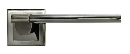 AGBAR, ручка дверная MH-21 SN/BN-S, на квадратной накладке, цвет - бел. никель/черн. никель фото купить в Тюмени